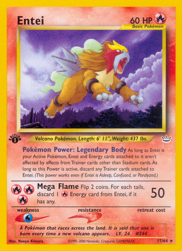 Entei (17) 17/64 - Neo Revelation - Pokémon TCG