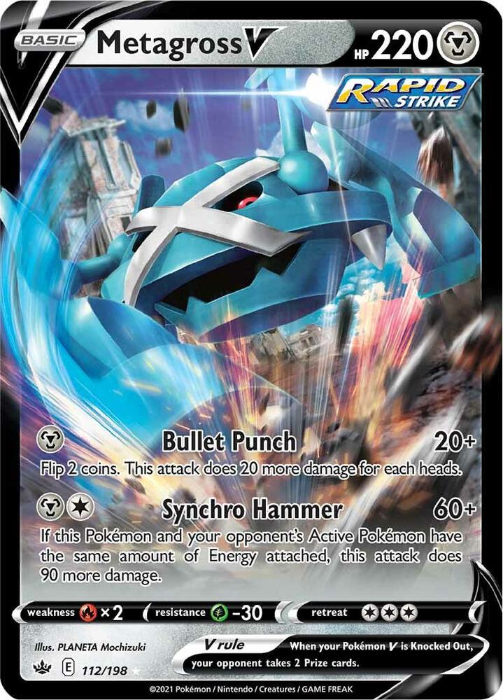 Metagross V 112/198 - Chilling Reign - Pokémon TCG