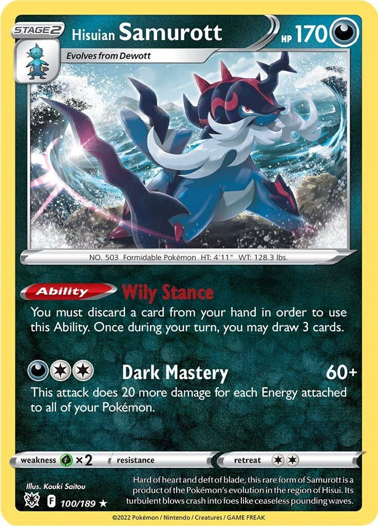 Hisuian Samurott 100/189 - Astral Radiance - Pokémon TCG