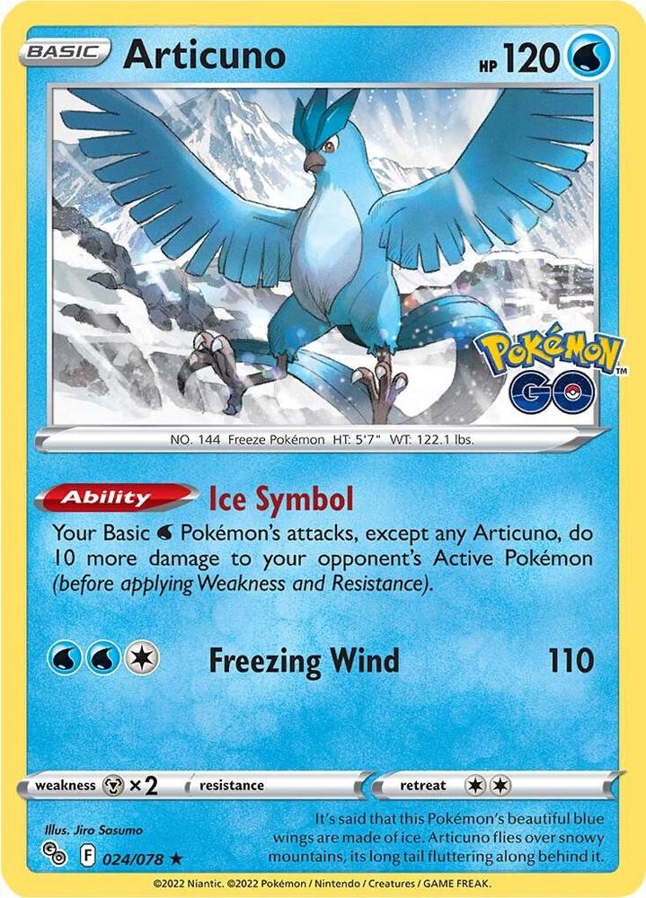 Articuno 024/078 - Pokemon Go - Pokémon TCG
