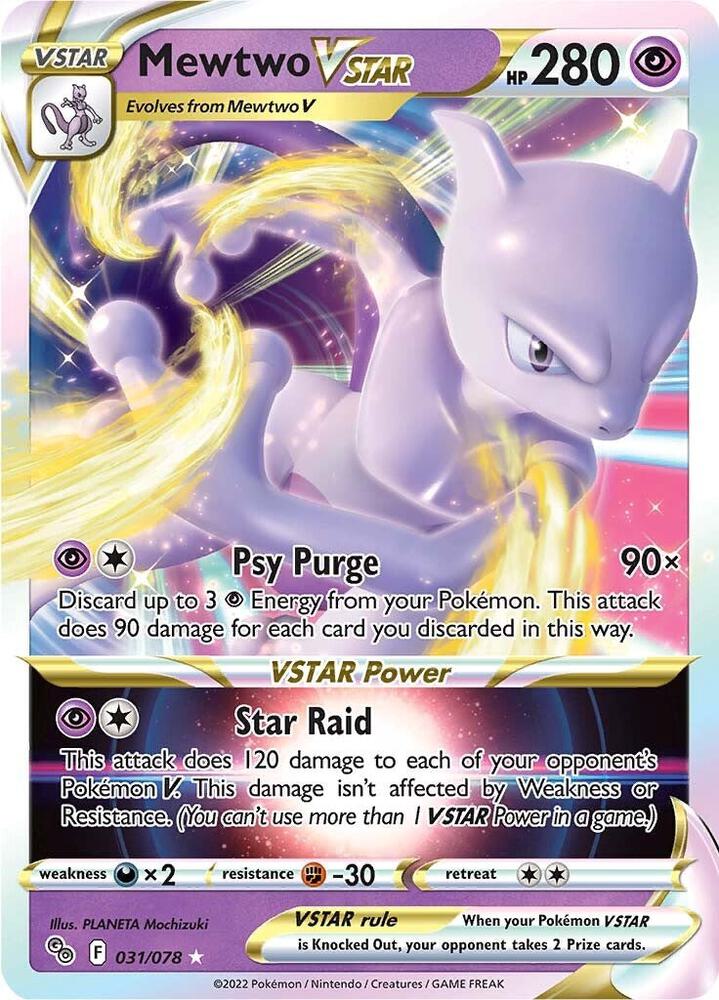 Mewtwo VSTAR 031/078 - Pokemon Go - Pokémon TCG