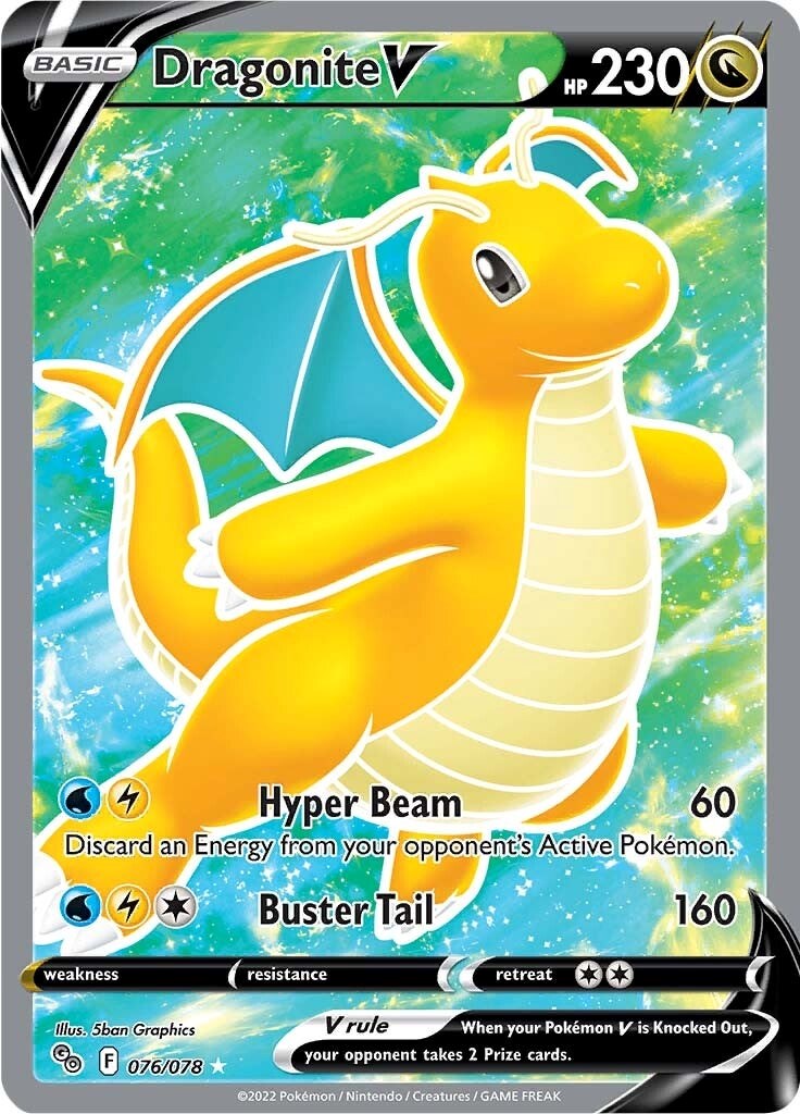 Dragonite V (Full Art) 076/078 - Pokemon Go - Pokémon TCG