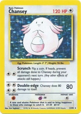 Chansey 3/102 - Base Set (Unlimited) - Pokémon TCG