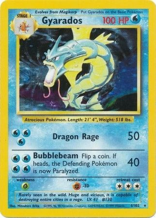 Gyarados 6/102 - Base Set (Unlimited) - Pokémon TCG