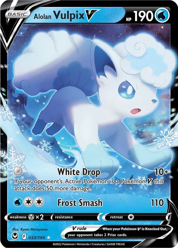 Alolan Vulpix V 033/195 - Silver Tempest - Pokémon TCG