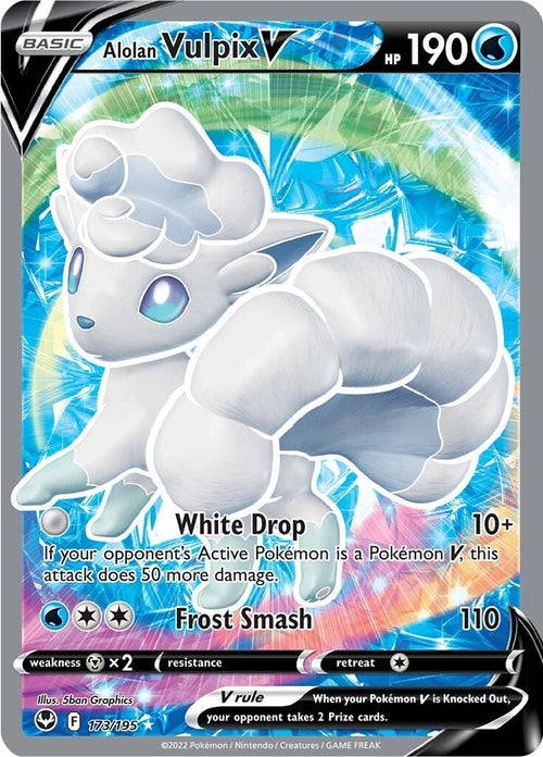 Alolan Vulpix V (Full Art) 173/195 - Silver Tempest - Pokémon TCG