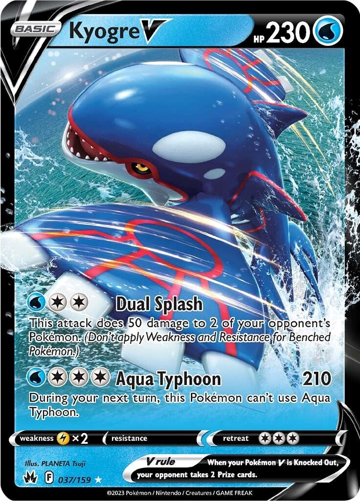 Kyogre V 037/159 - Crown Zenith - Pokémon TCG