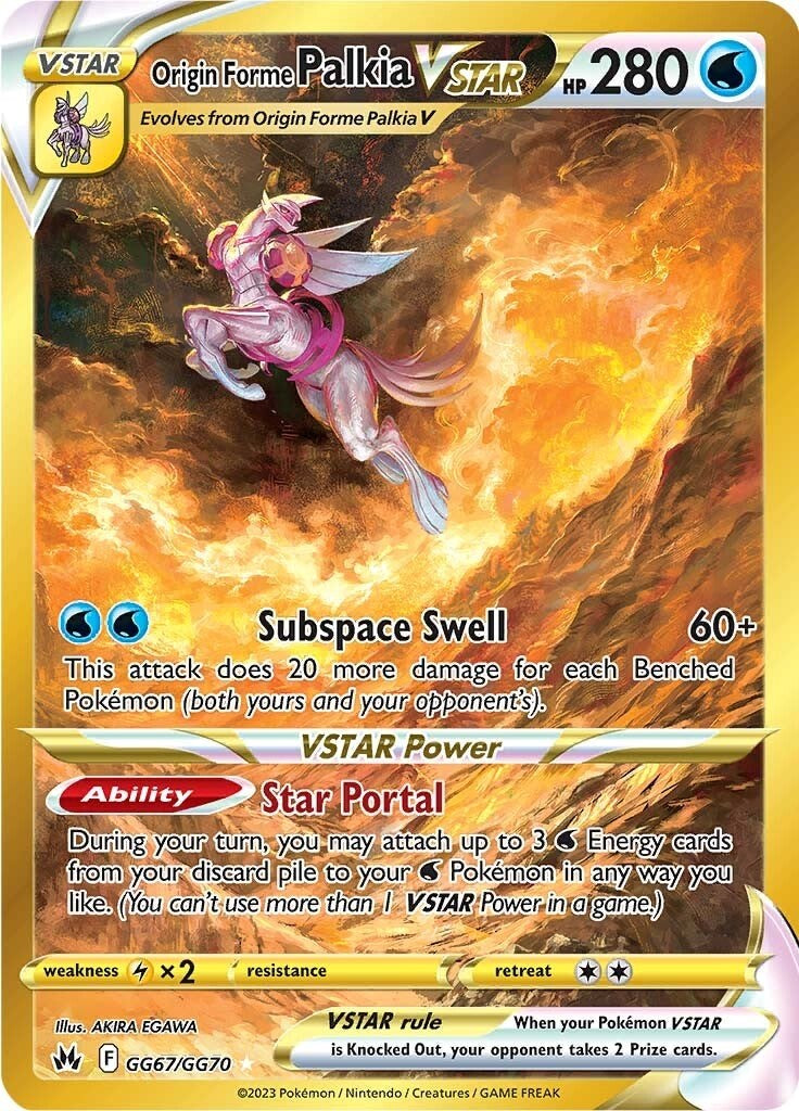 Origin Forme Palkia VSTAR (Secret) GG67/GG70 - Crown Zenith: Galarian Gallery - Pokémon TCG