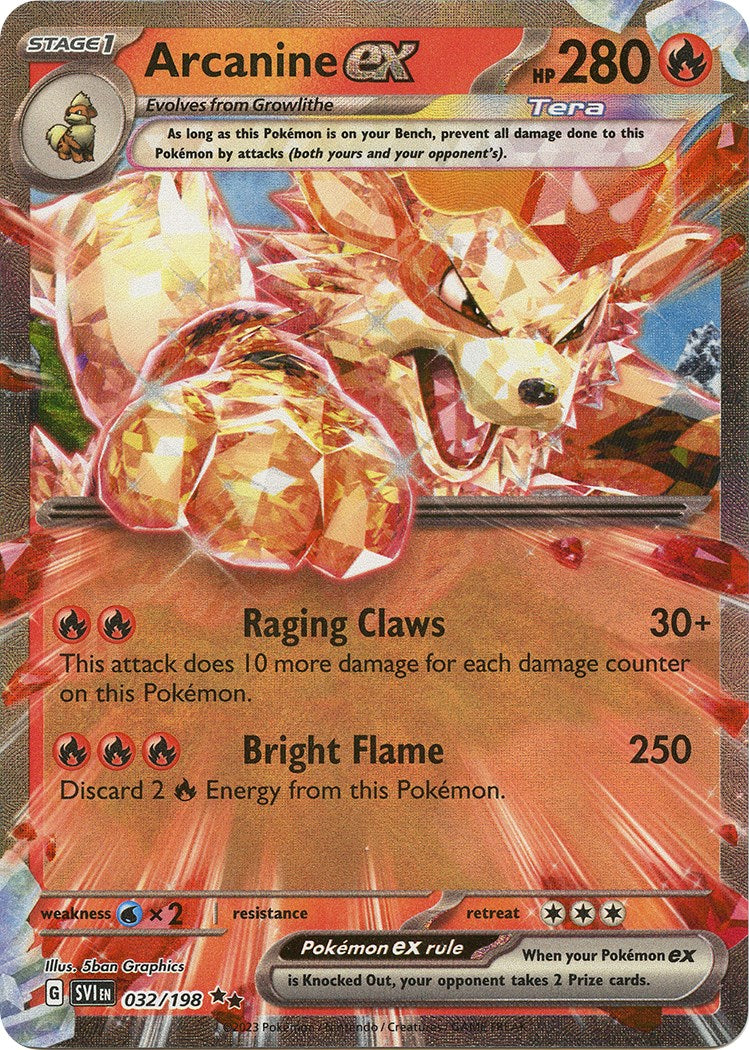 Arcanine ex 032/198 - Scarlet & Violet Base Set - Pokémon TCG