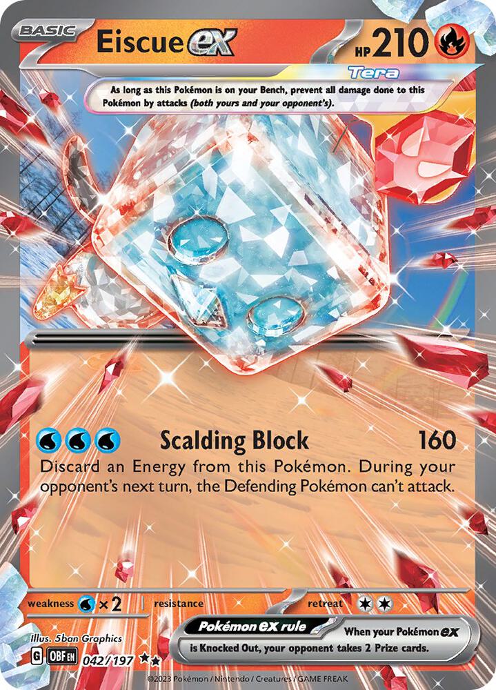 Eiscue ex 042/197 - Obsidian Flames - Pokémon TCG