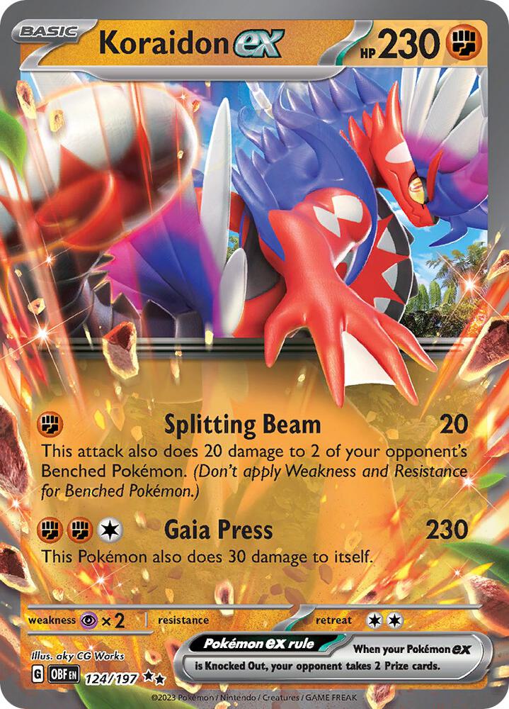 Koraidon ex 124/197 - Obsidian Flames - Pokémon TCG