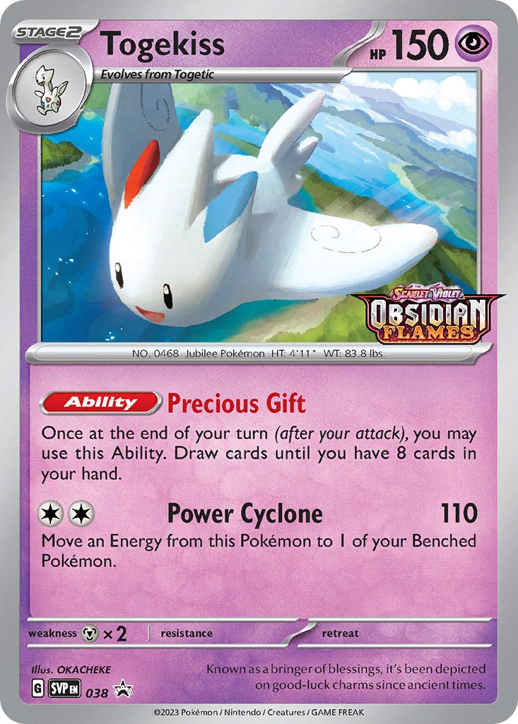Togekiss (Prerelease) 038 - Scarlet & Violet Promo - Pokémon TCG
