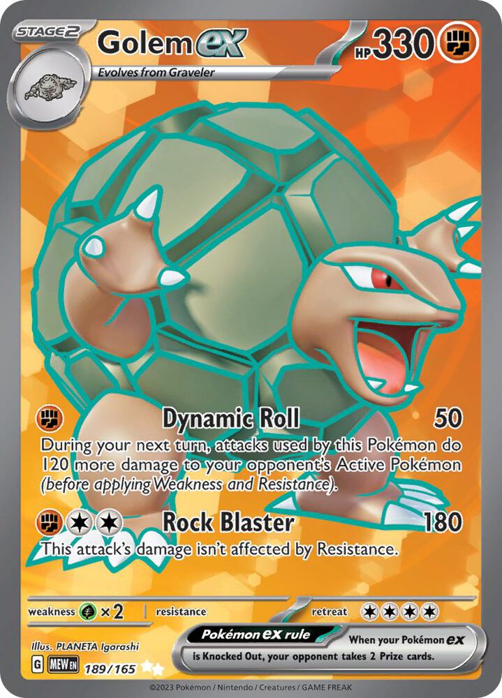 Golem ex 189/165 - SV: 151 - Pokémon TCG