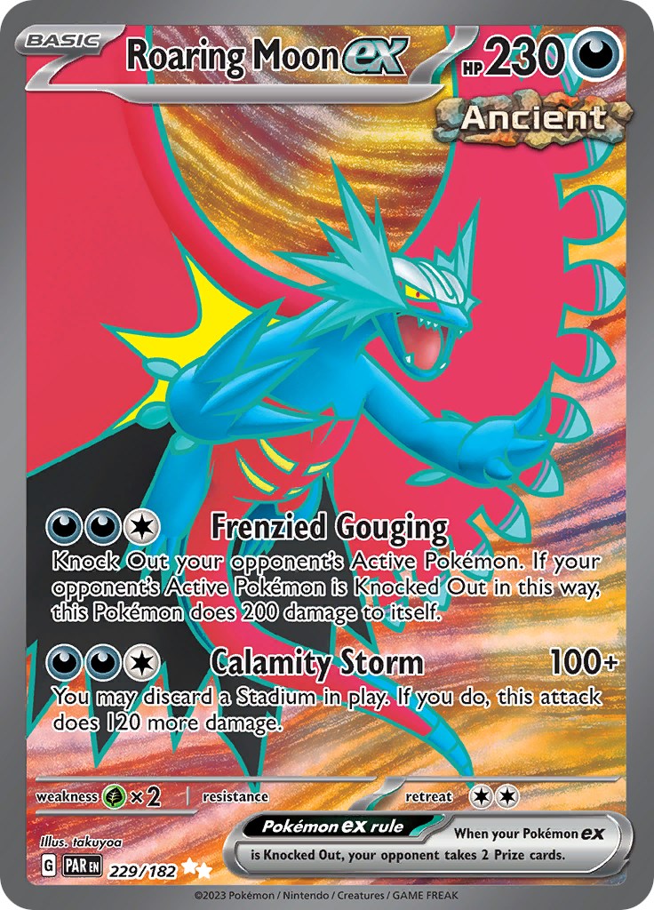 Roaring Moon ex 229/182 - Paradox Rift - Pokémon TCG