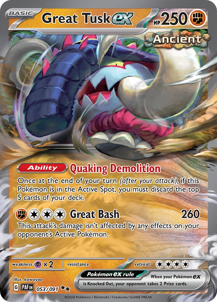 Great Tusk ex 053/091 - Paldean Fates - Pokémon TCG