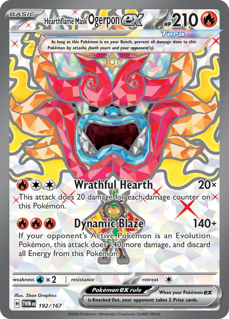 Hearthflame Mask Ogerpon ex 192/167 - Twilight Masquerade - Pokémon TCG