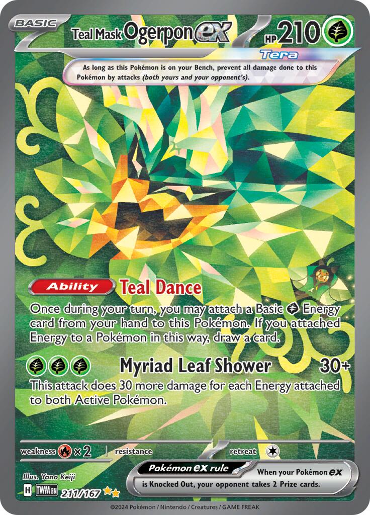 Teal Mask Ogerpon ex 211/167 - Twilight Masquerade - Pokémon TCG