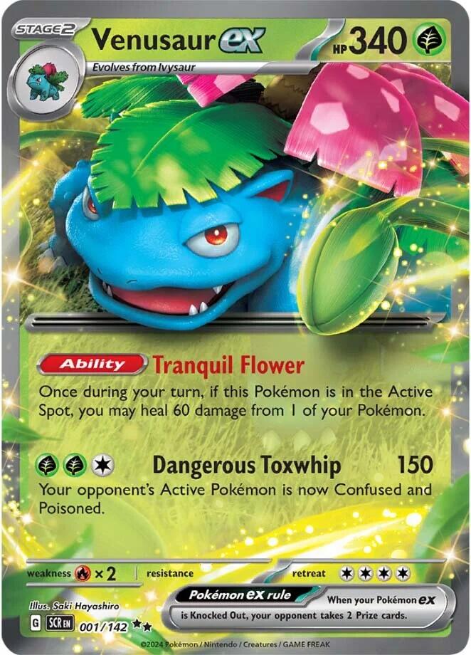 Venusaur ex 001/142 - Stellar Crown - Pokémon TCG