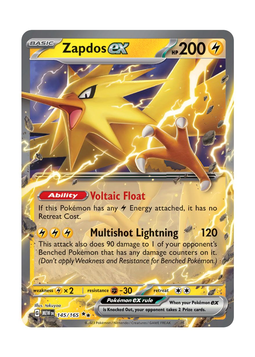 Zapdos ex 145/165 - SV: 151 - Pokémon TCG