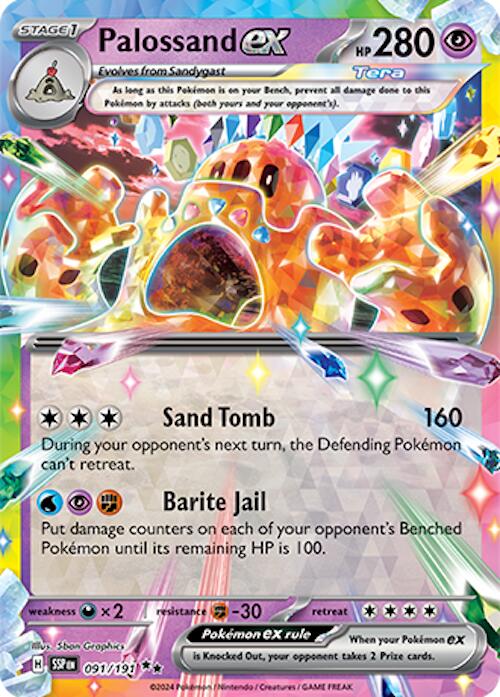 Palossand ex 091/191 - Surging Sparks - Pokémon TCG
