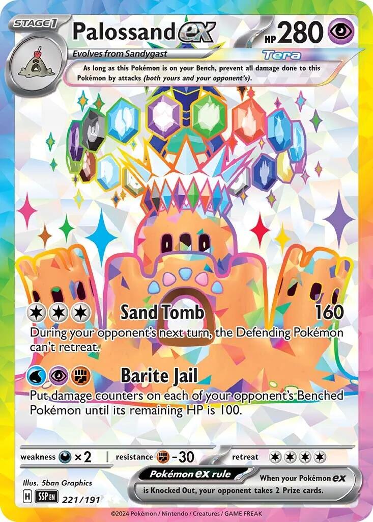 Palossand ex 221/191 - Surging Sparks - Pokémon TCG