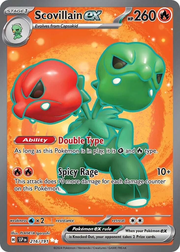 Scovillain ex 216/191 - Surging Sparks - Pokémon TCG
