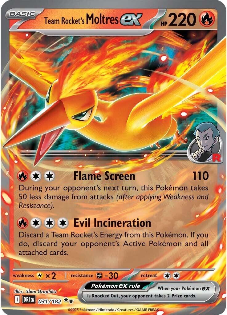 Team Rocket's Moltres ex 031/182 - Destined Rivals - Pokémon TCG