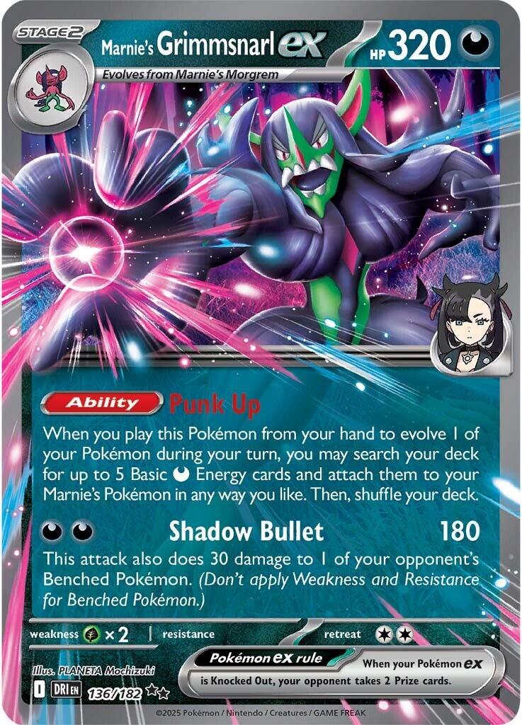 Marnie's Grimmsnarl ex 136/182 - Destined Rivals - Pokémon TCG