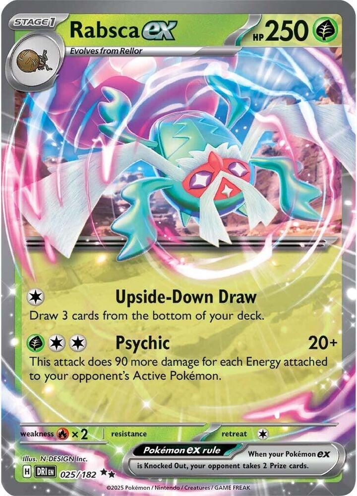 Rabsca ex 025/182 - Destined Rivals - Pokémon TCG
