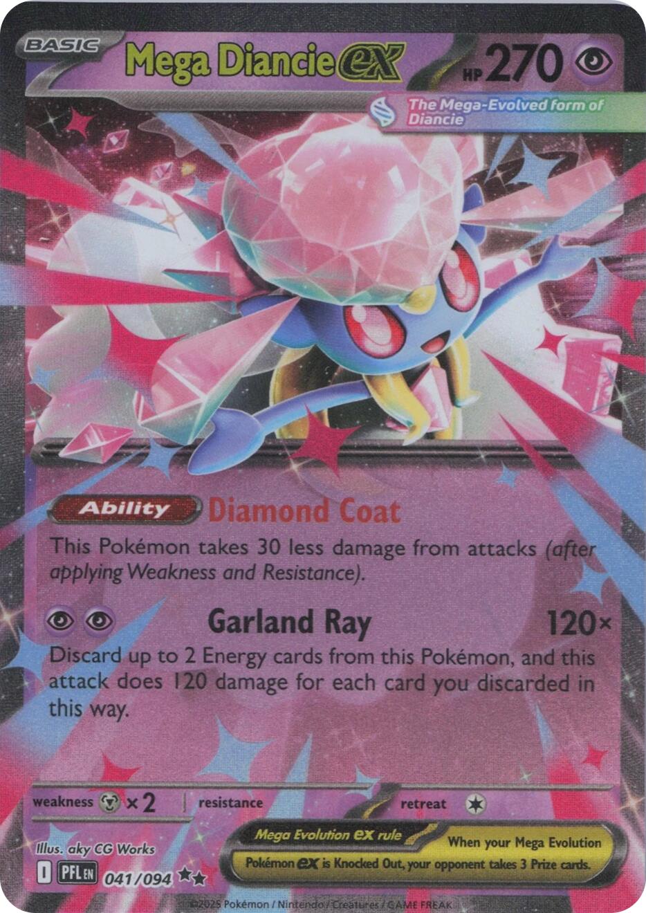 Mega Diancie ex 041/094 - Phantasmal Flames - Pokémon TCG