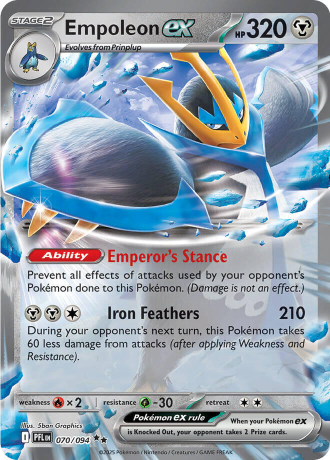 Empoleon ex 070/094 - Phantasmal Flames - Pokémon TCG
