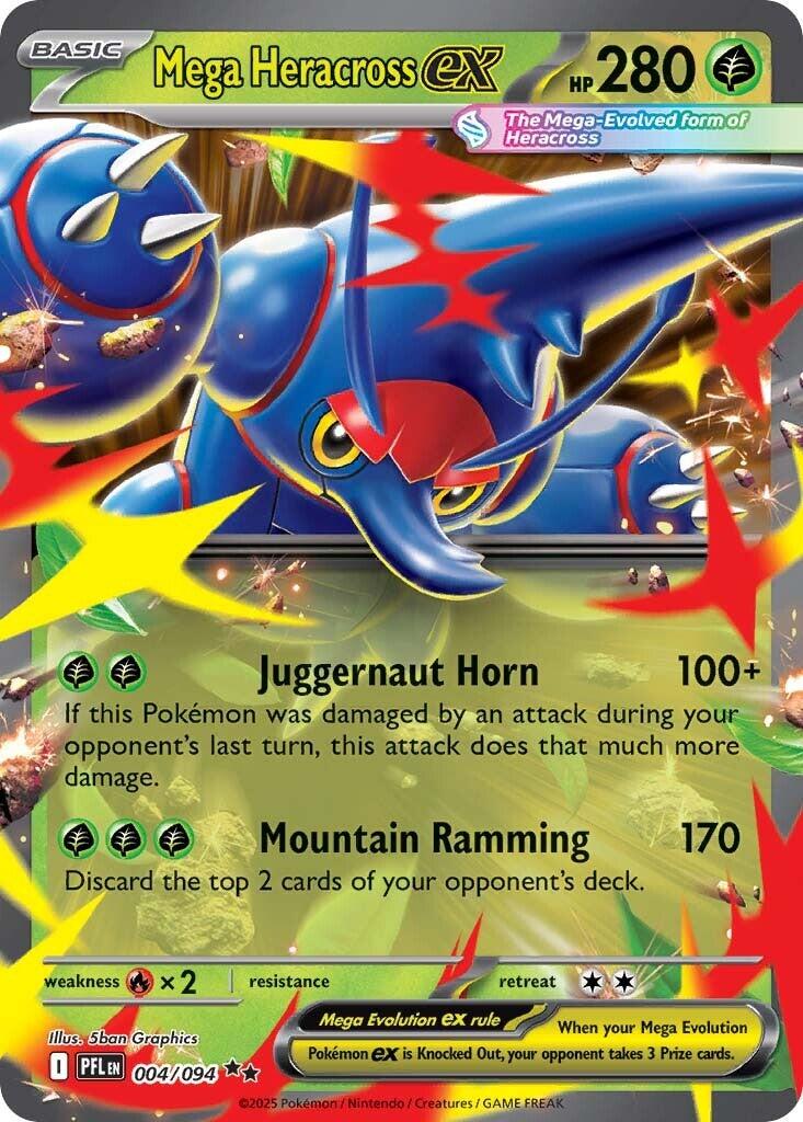 Mega Heracross ex 004/094 - Phantasmal Flames - Pokémon TCG