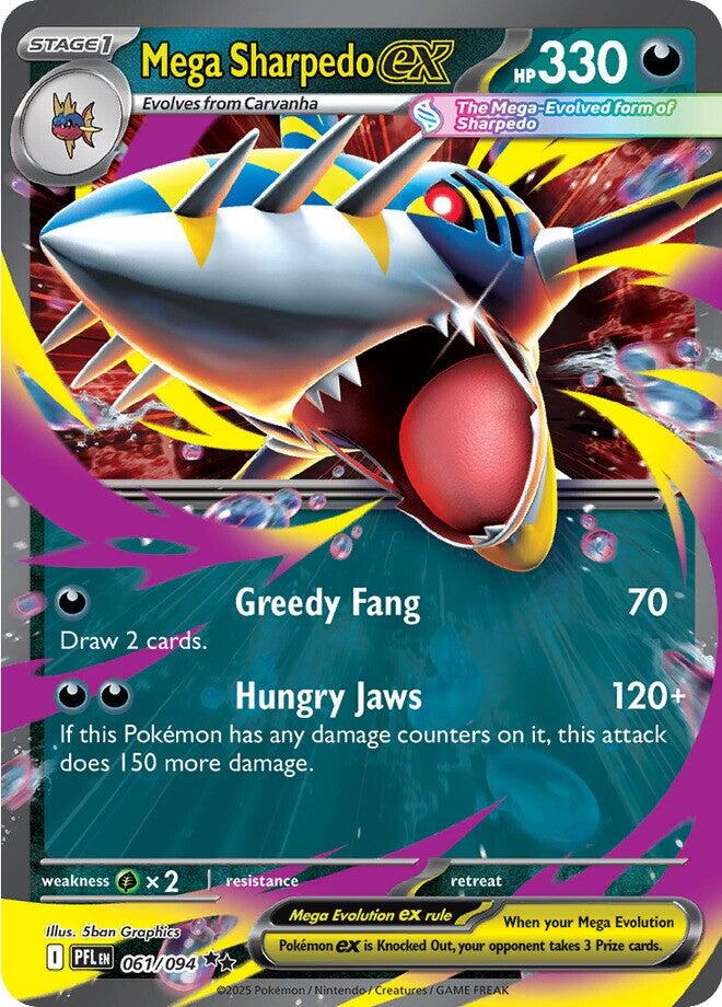 Mega Sharpedo ex 061/094 - Phantasmal Flames - Pokémon TCG