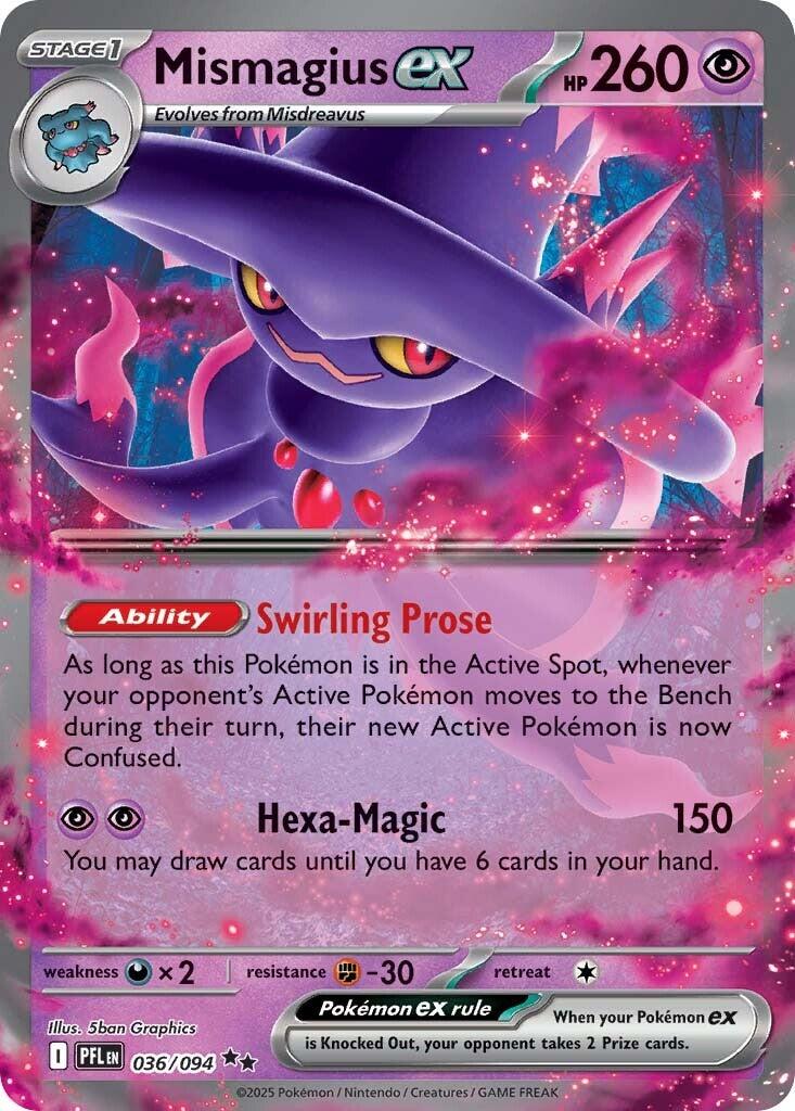 Mismagius ex 036/094 - Phantasmal Flames - Pokémon TCG