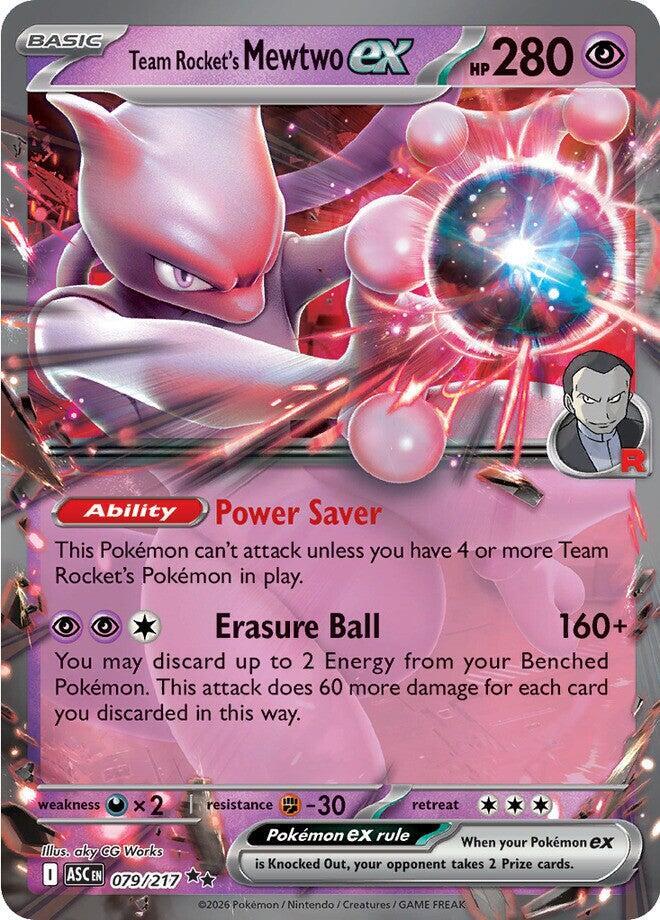 Team Rocket's Mewtwo ex 079/217 - Ascended Heroes - Pokémon TCG