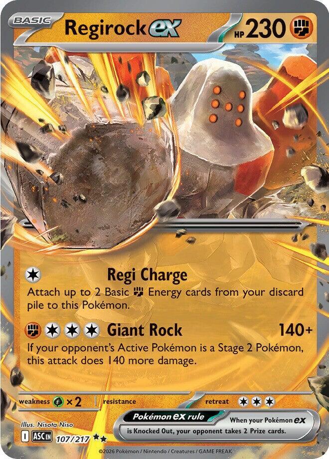 Regirock ex 107/217 - Ascended Heroes - Pokémon TCG