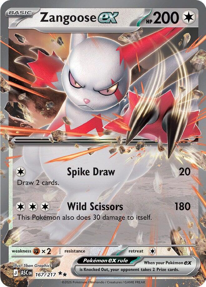 Zangoose ex 167/217 - Ascended Heroes - Pokémon TCG