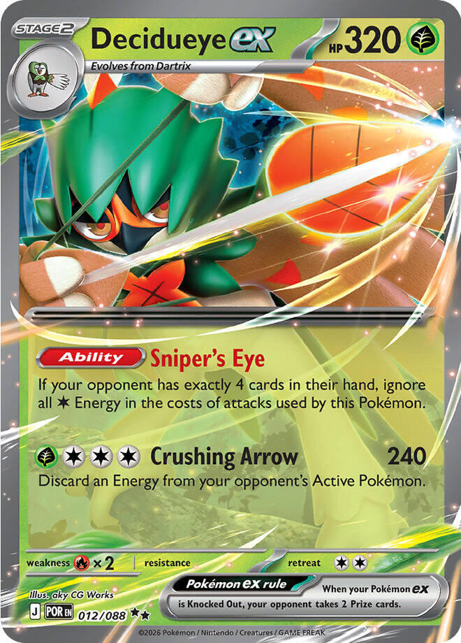 Decidueye ex 012/088 - Perfect Order - Pokémon TCG