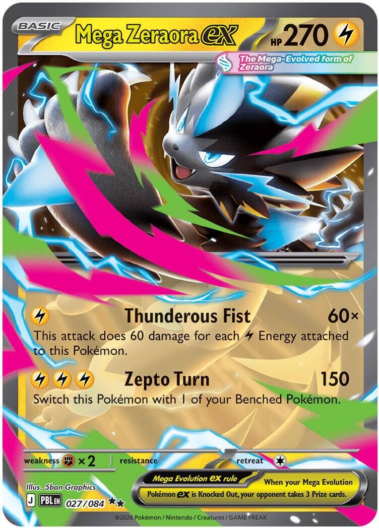 Mega Zeraora ex 027/084 - Pitch Black - Pokémon TCG
