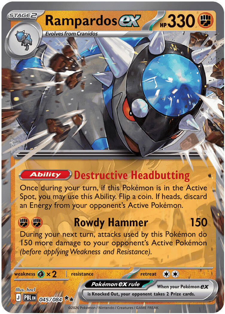 Rampardos ex 045/084 - Pitch Black - Pokémon TCG