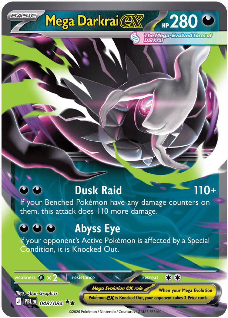 Mega Darkrai ex 048/084 - Pitch Black - Pokémon TCG