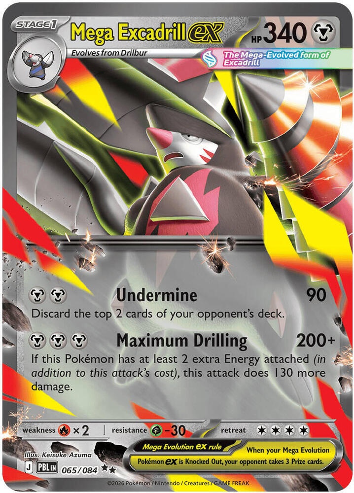 Mega Excadrill ex 065/084 - Pitch Black - Pokémon TCG