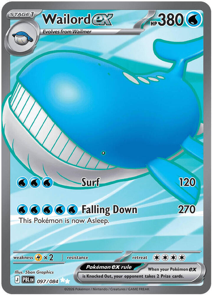 Wailord ex 097/084 - Pitch Black - Pokémon TCG