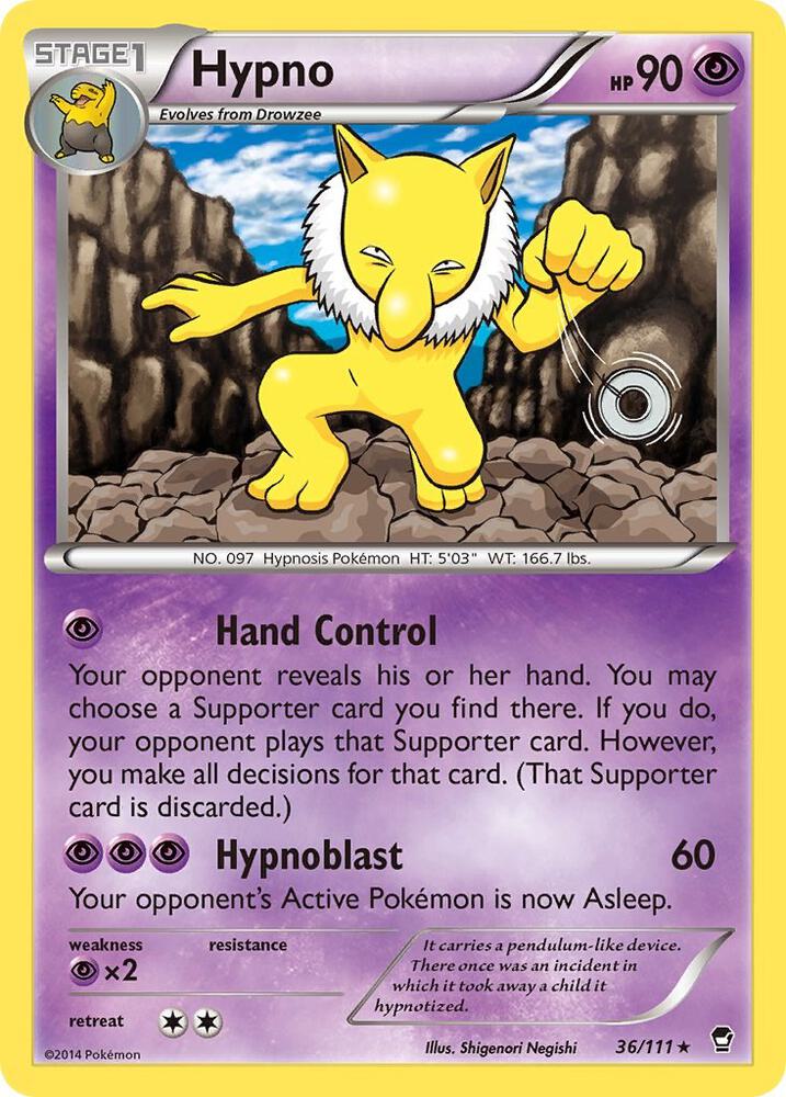 Hypno 36 - Furious Fists - Pokémon TCG