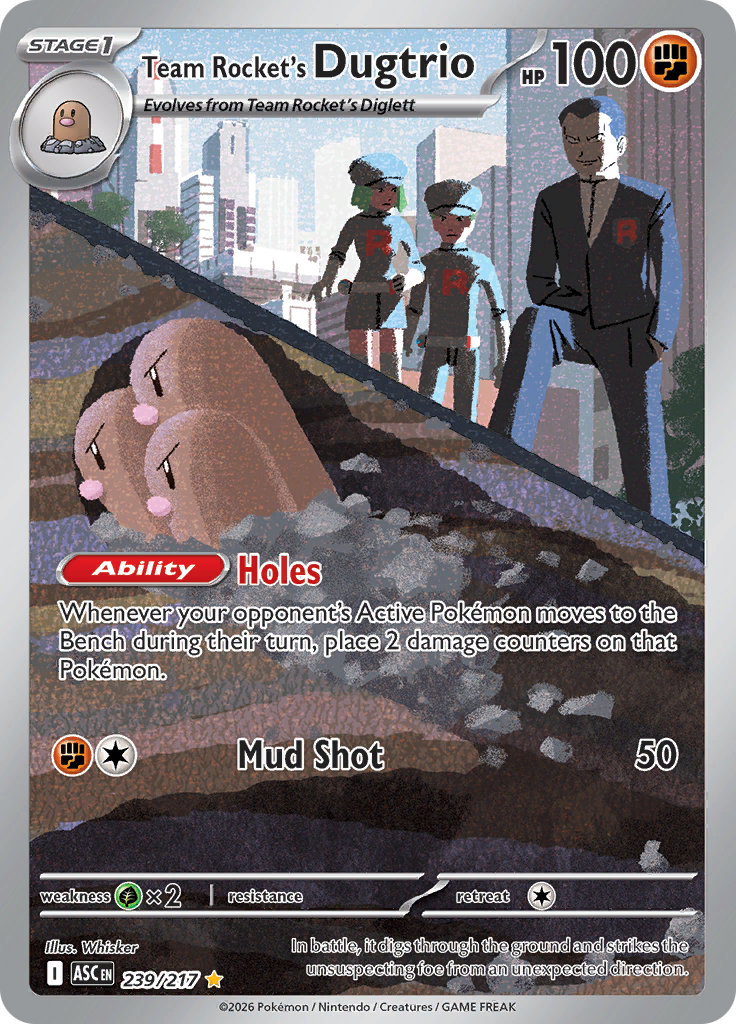 Team Rocket's Dugtrio 239/217 - NM Inglés