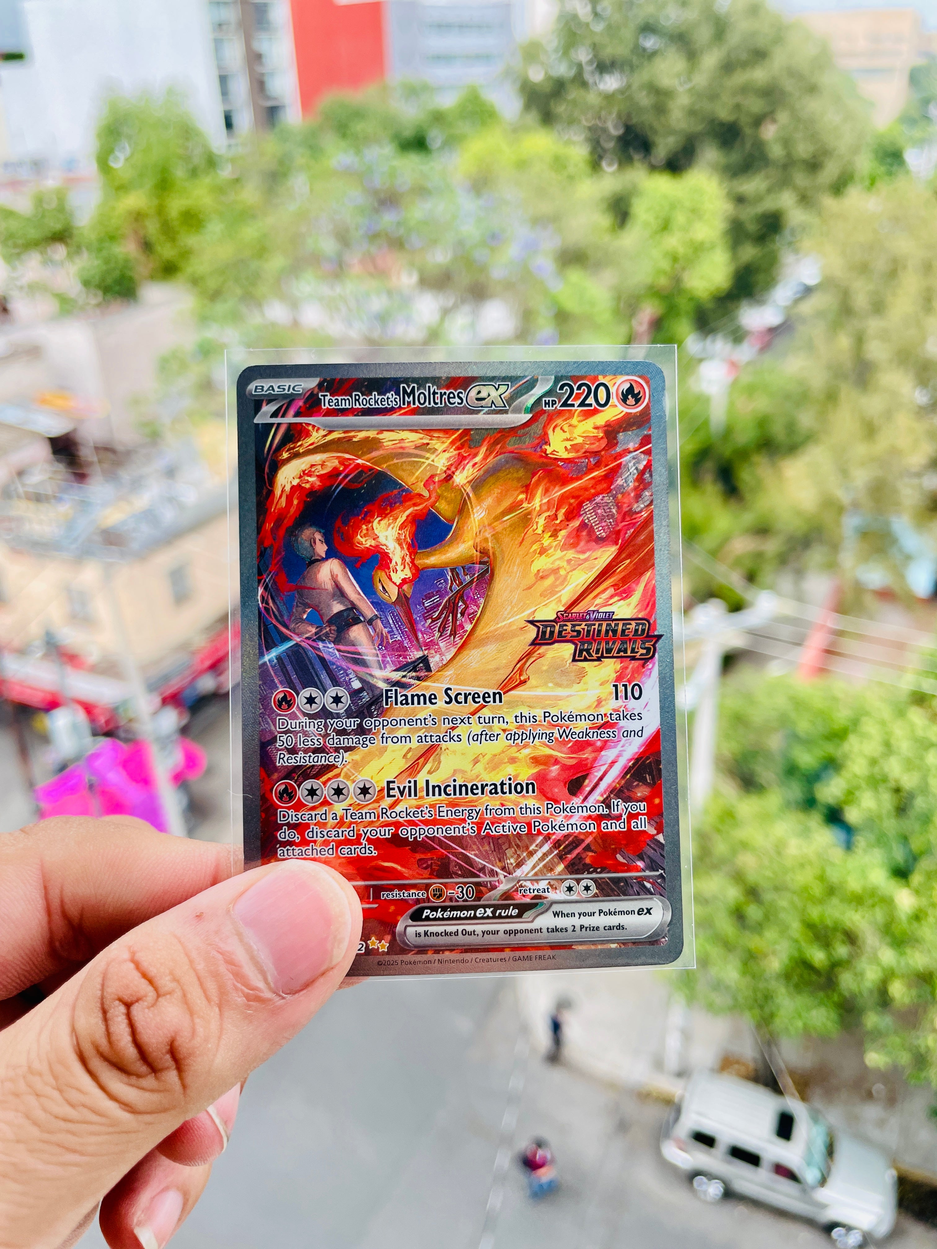 Team Rocket's Moltres ex | 229/182 | Destined Rivals | Carta Pokémon TCG | Inglés