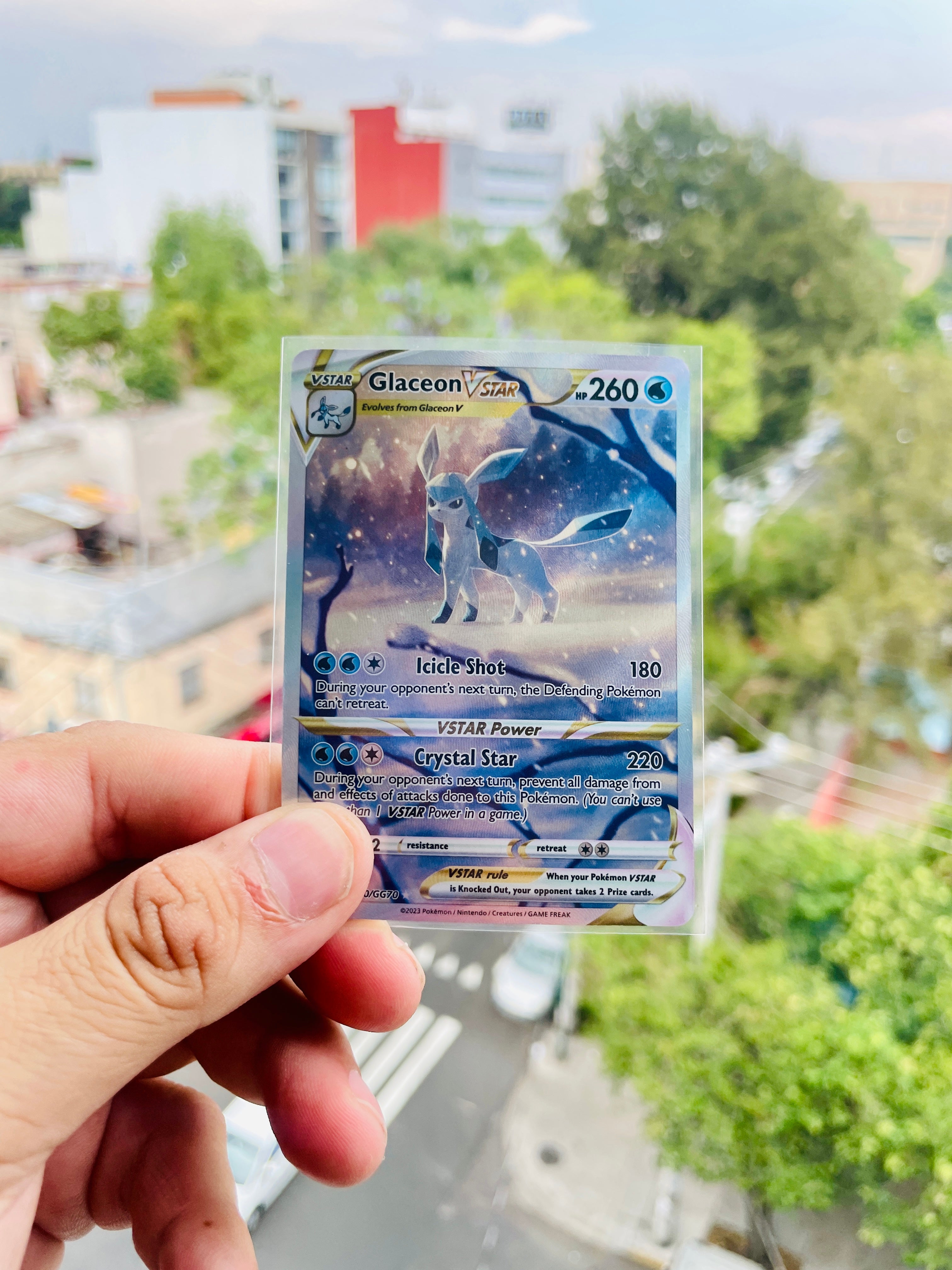 Glaceon VSTAR | GG40/GG70 | Crown Zenith: Galarian Gallery | Carta Pokémon TCG | Inglés | LP