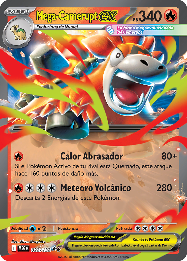 Mega Camerupt ex 022/132 - NM Español