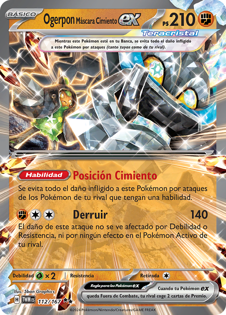 Cornerstone Mask Ogerpon ex 112/167 - NM Español