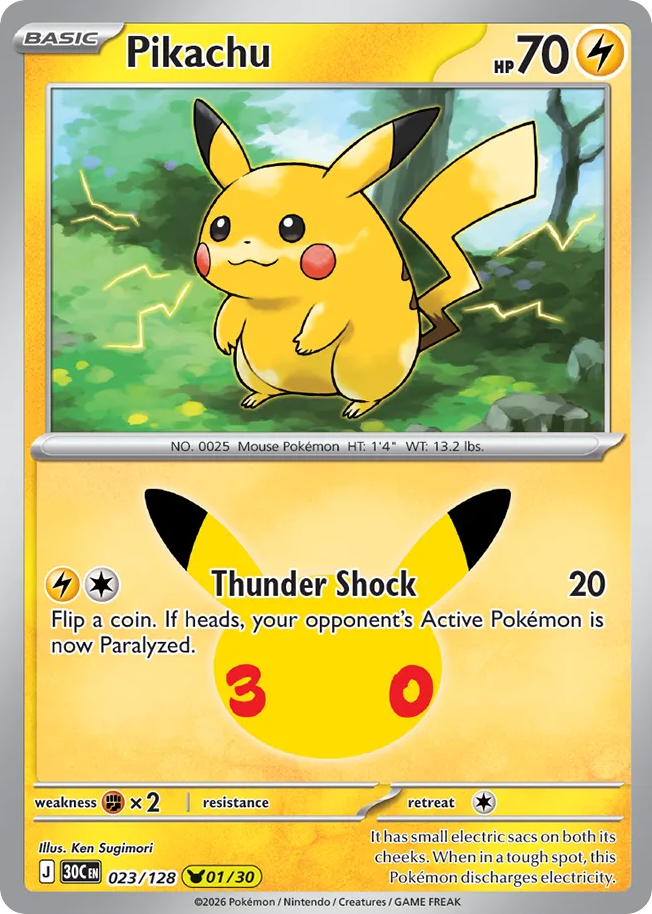 Pikachu 023/128 - NM Inglés